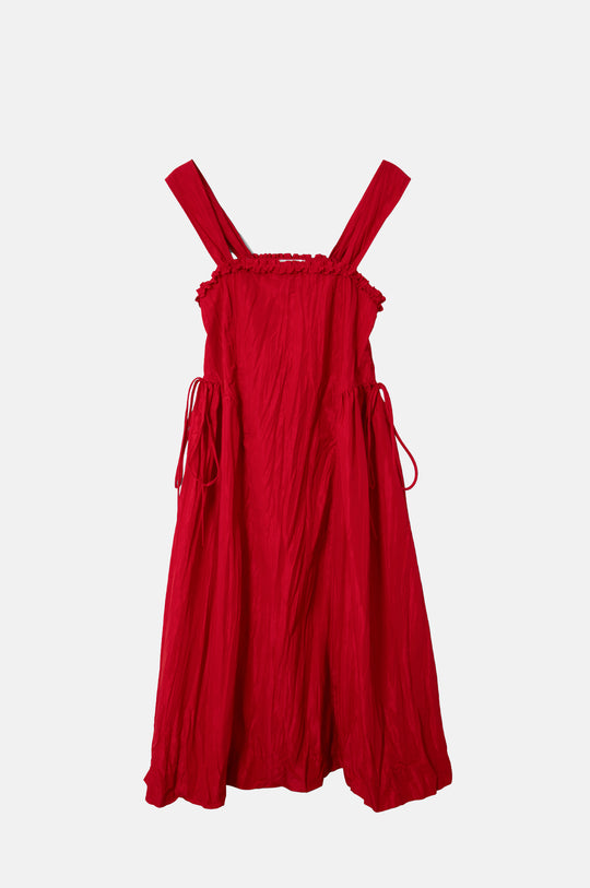 Elina Midi Dress Red Tafetta