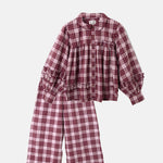 Damson Madder Elio PJ Set Berry Lilac Check.