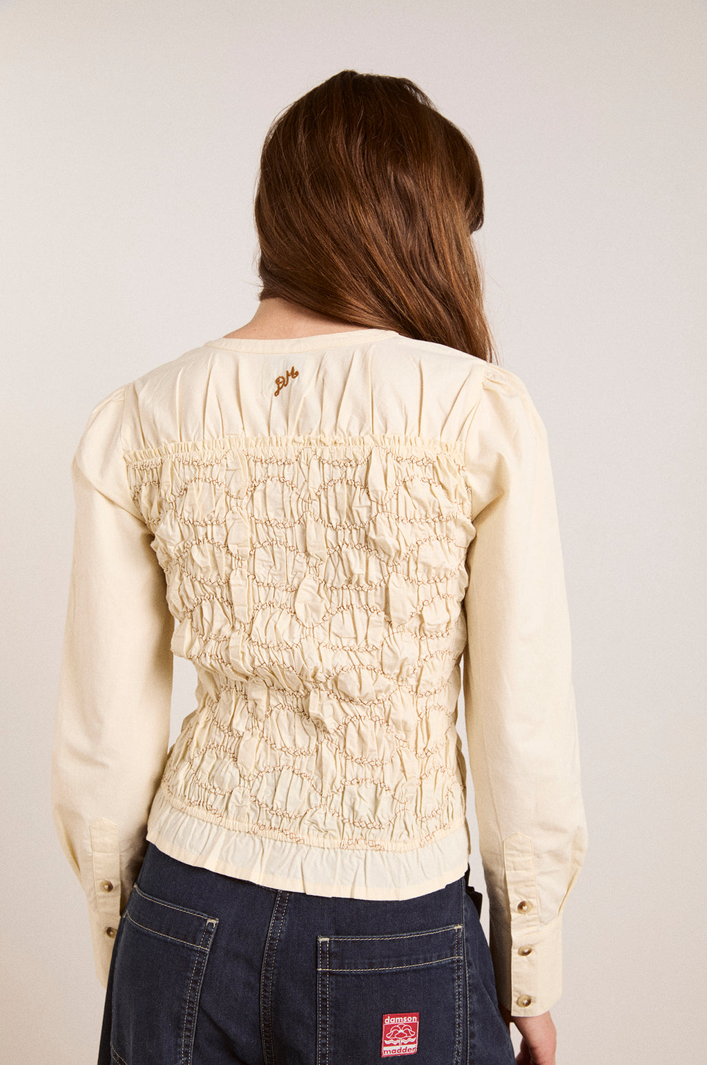 Elliana Smocked Cardi Butter