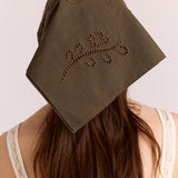 Embroidered Headscarf Khaki
