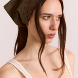 Embroidered Headscarf Khaki