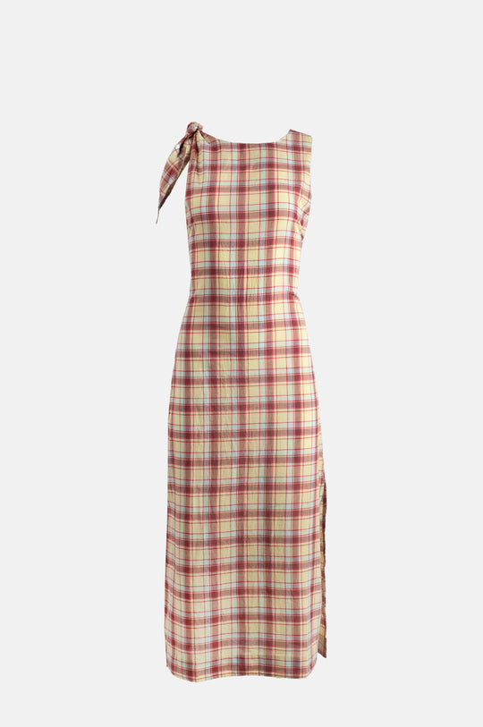 Estelle Midi Dress Celery Check