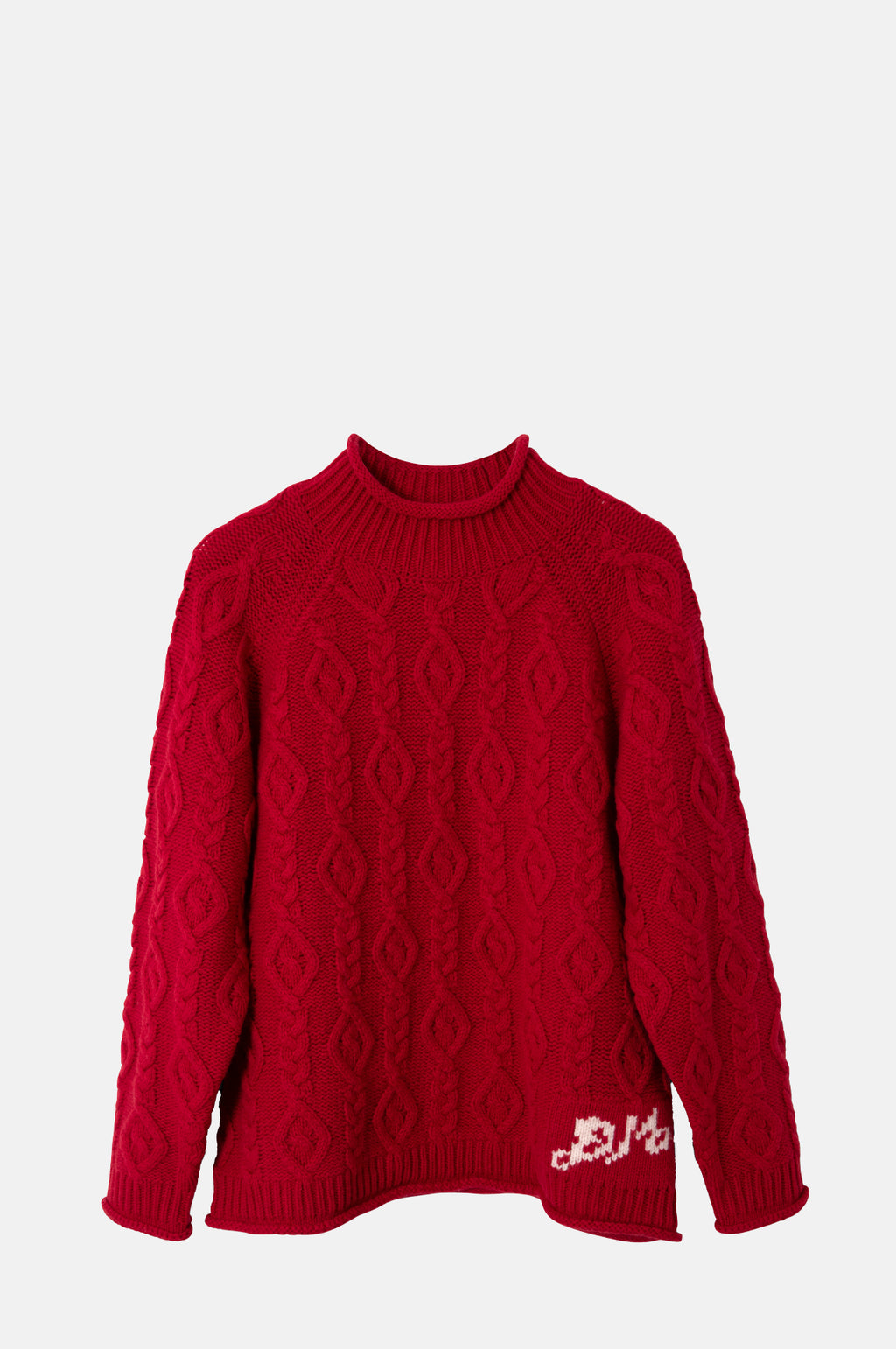 Damson Madder Ffion Stitch Interest Jumper Red.