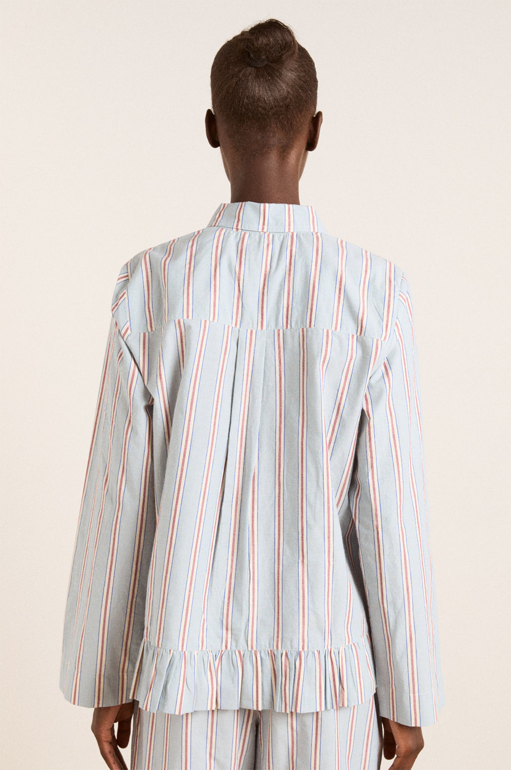 Frill Florie PJ Set Blue/Burg Stripe