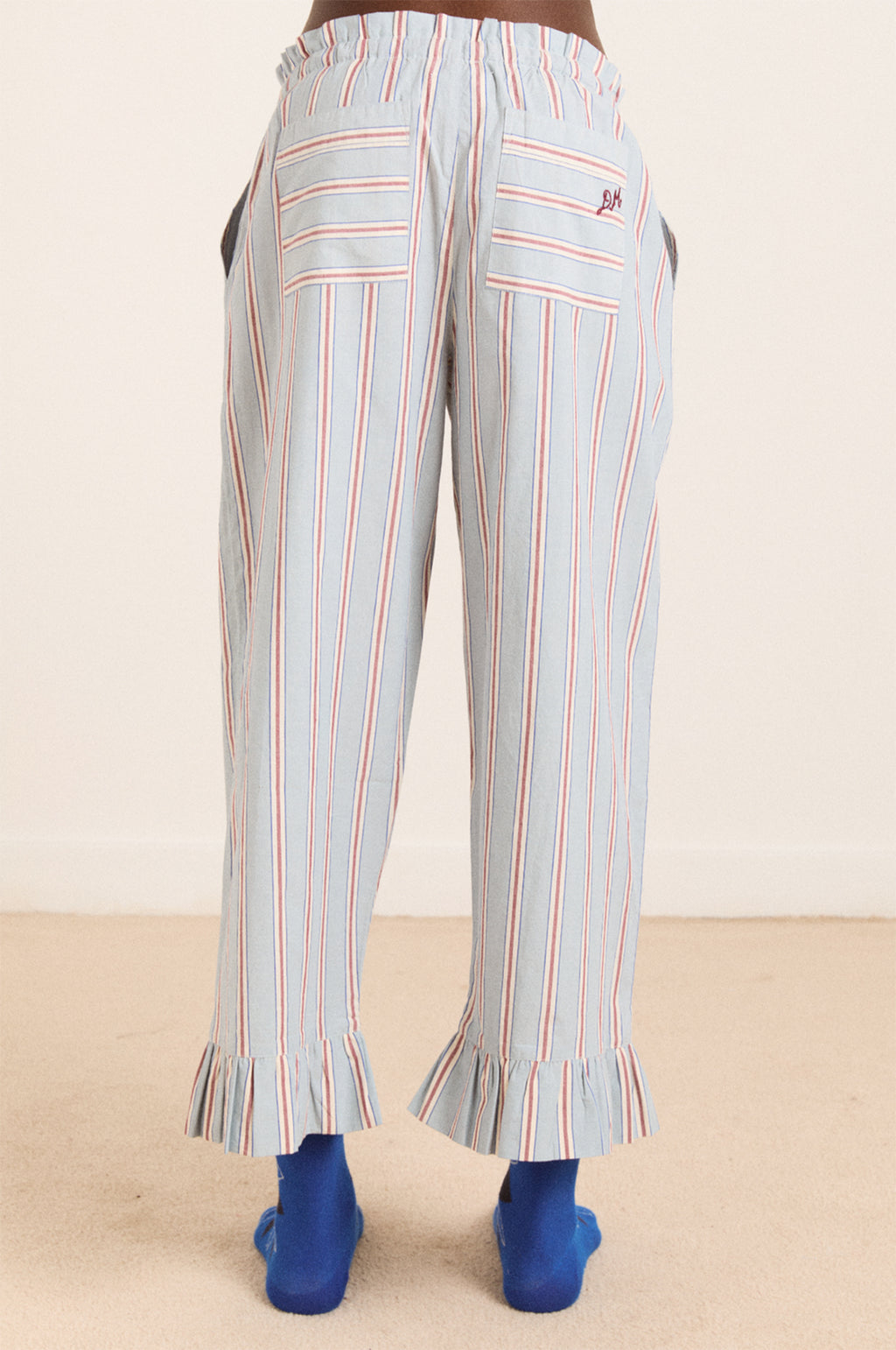 Frill Florie PJ Set Blue/Burg Stripe