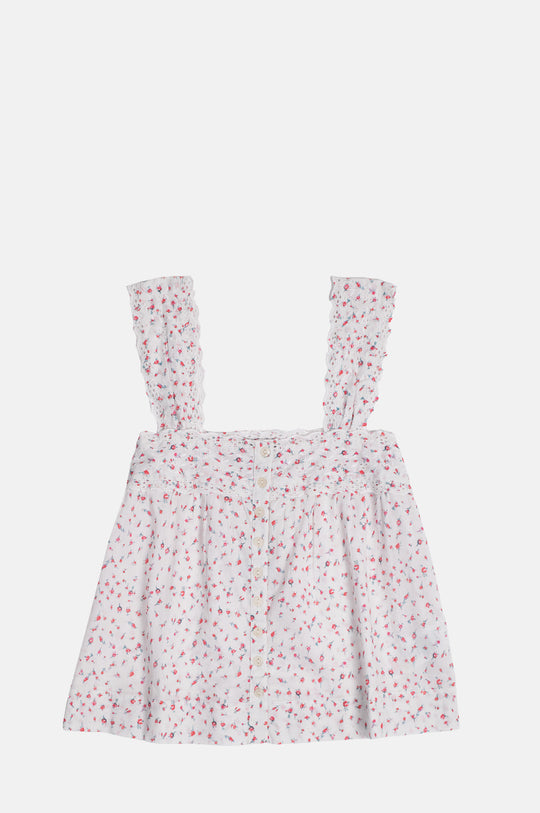 Harrietta Button Through Cami Pink Floral