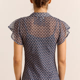Hudson Midi Dress Sheer Willow Gingham