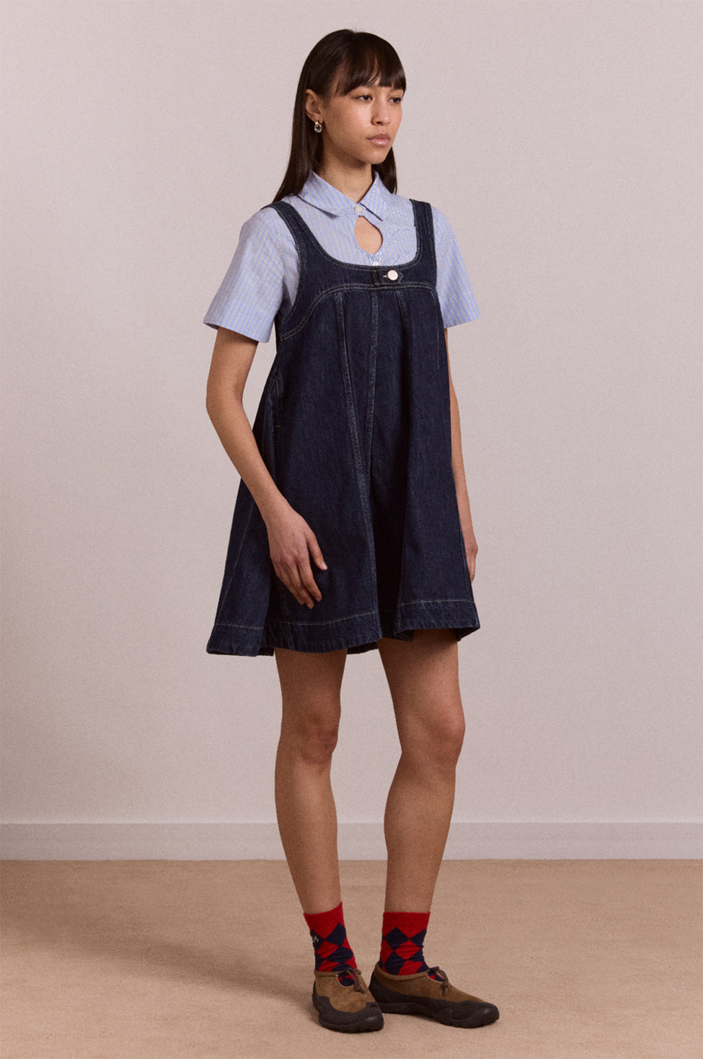 Immy Mini Dress Dark Wash
