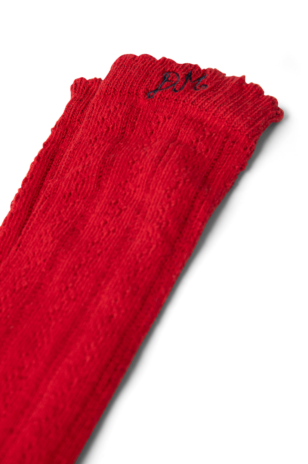 Knee High Pointelle Socks Red