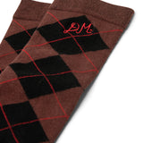 Knee Length Sock Choc Argyle