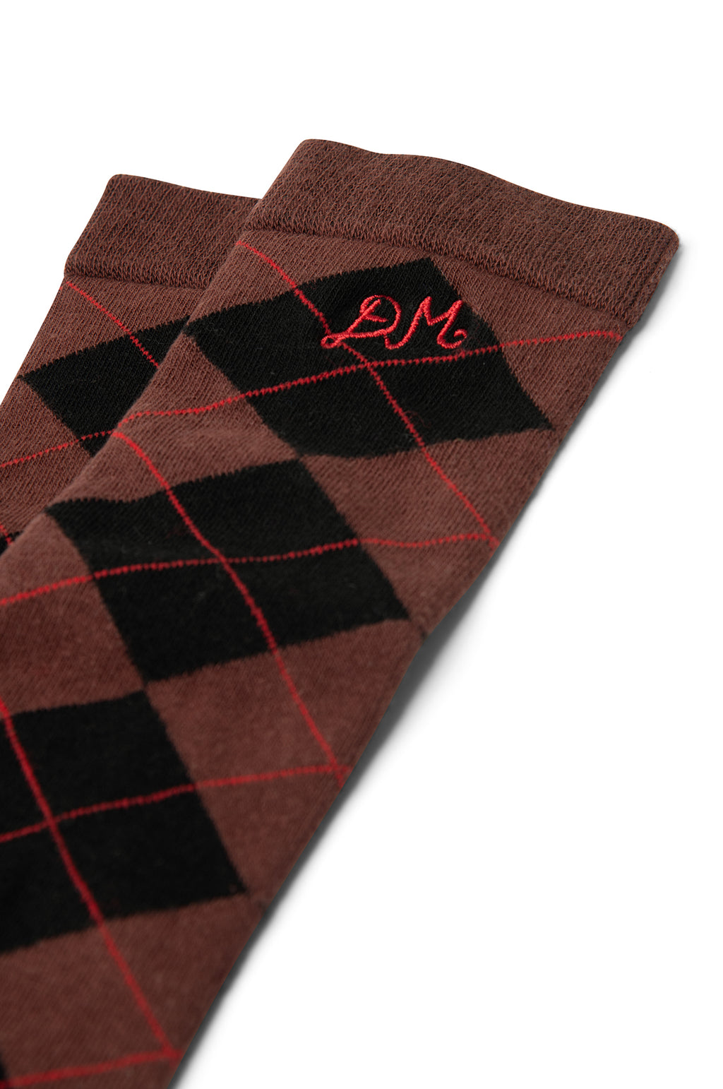 Knee Length Sock Choc Argyle
