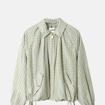 Damson Madder Lailah Lightweight Bomber Oyster Gingham.