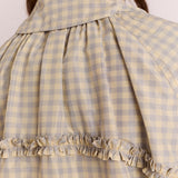 Lailah Lightweight Bomber Oyster Gingham