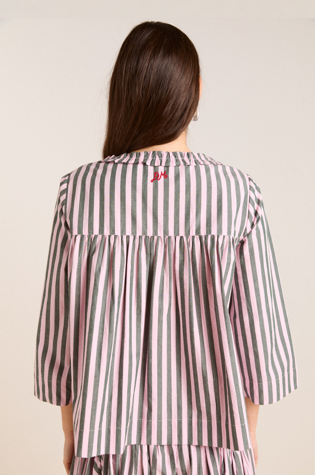 Leilani Blouse Garden Tulle Stripe