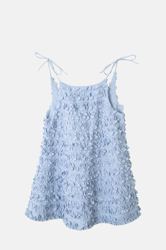 Leili Ruffle Dress Mini Business Stripe