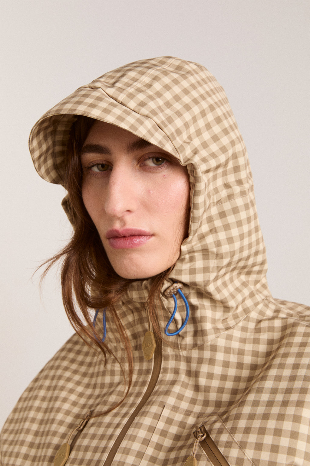Matilda Raincoat Gingham Brown