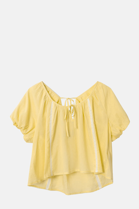 Maura Lace Trim Top Butter
