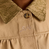 Mini Mercedes Reversible Coat Lace Stone