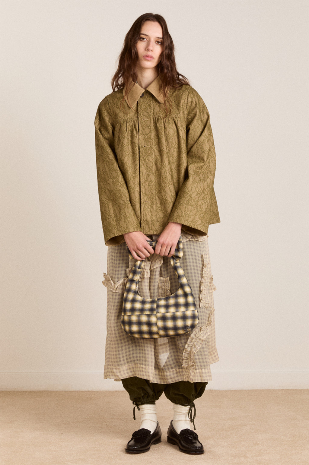 Mini Mercedes Reversible Coat Lace Stone
