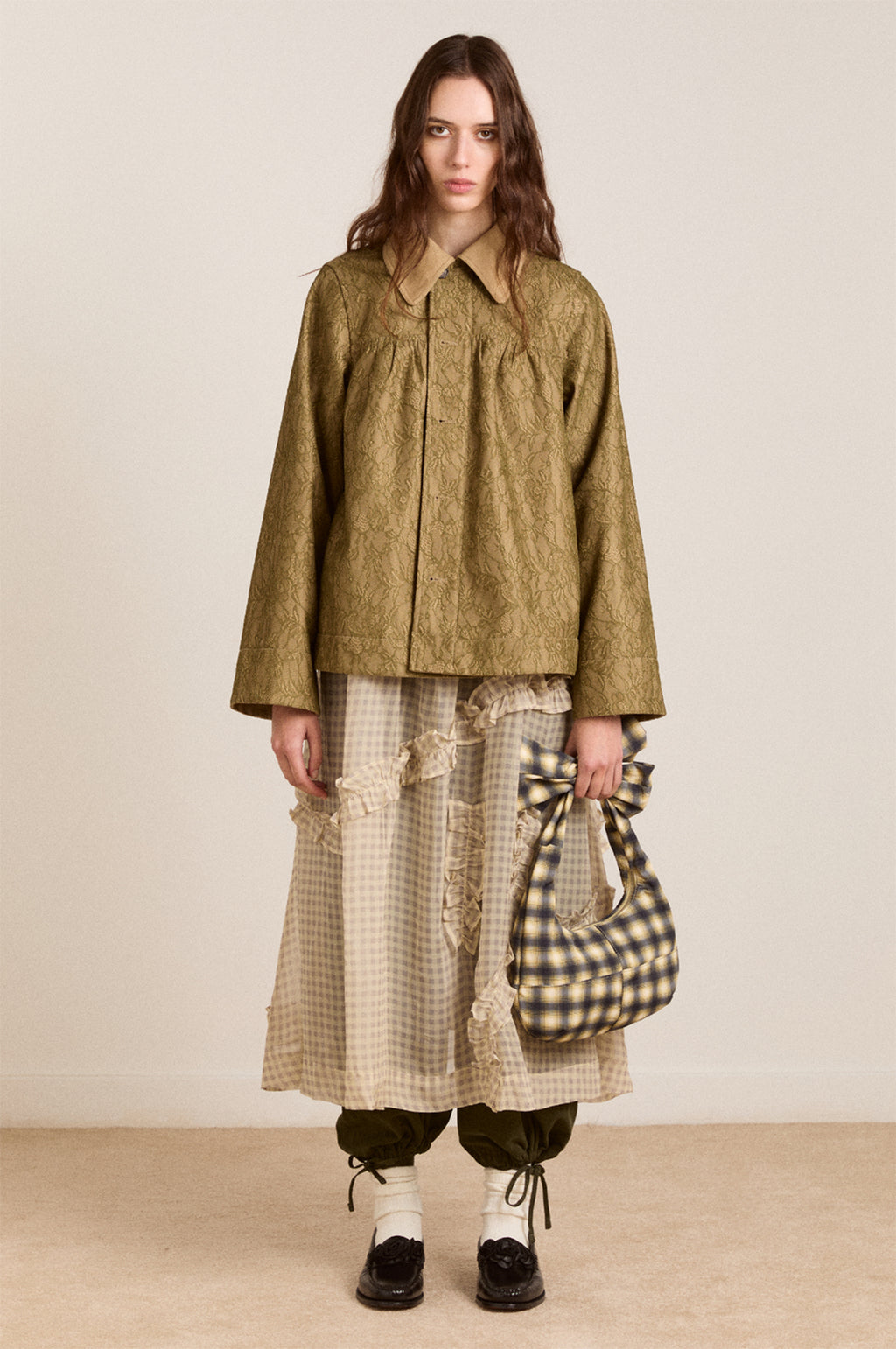 Mini Mercedes Reversible Coat Lace Stone