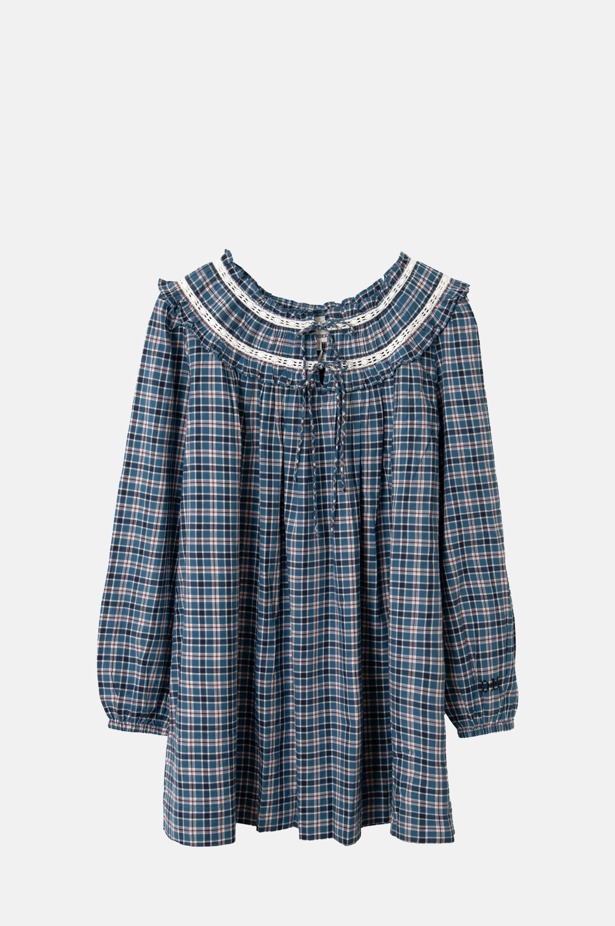 Damson Madder Muse Nightdress Boysie Blue Check.