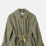 Damson Madder Myrtle Trench Coat Navy Gingham.