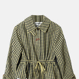 Damson Madder Myrtle Trench Coat Navy Gingham.