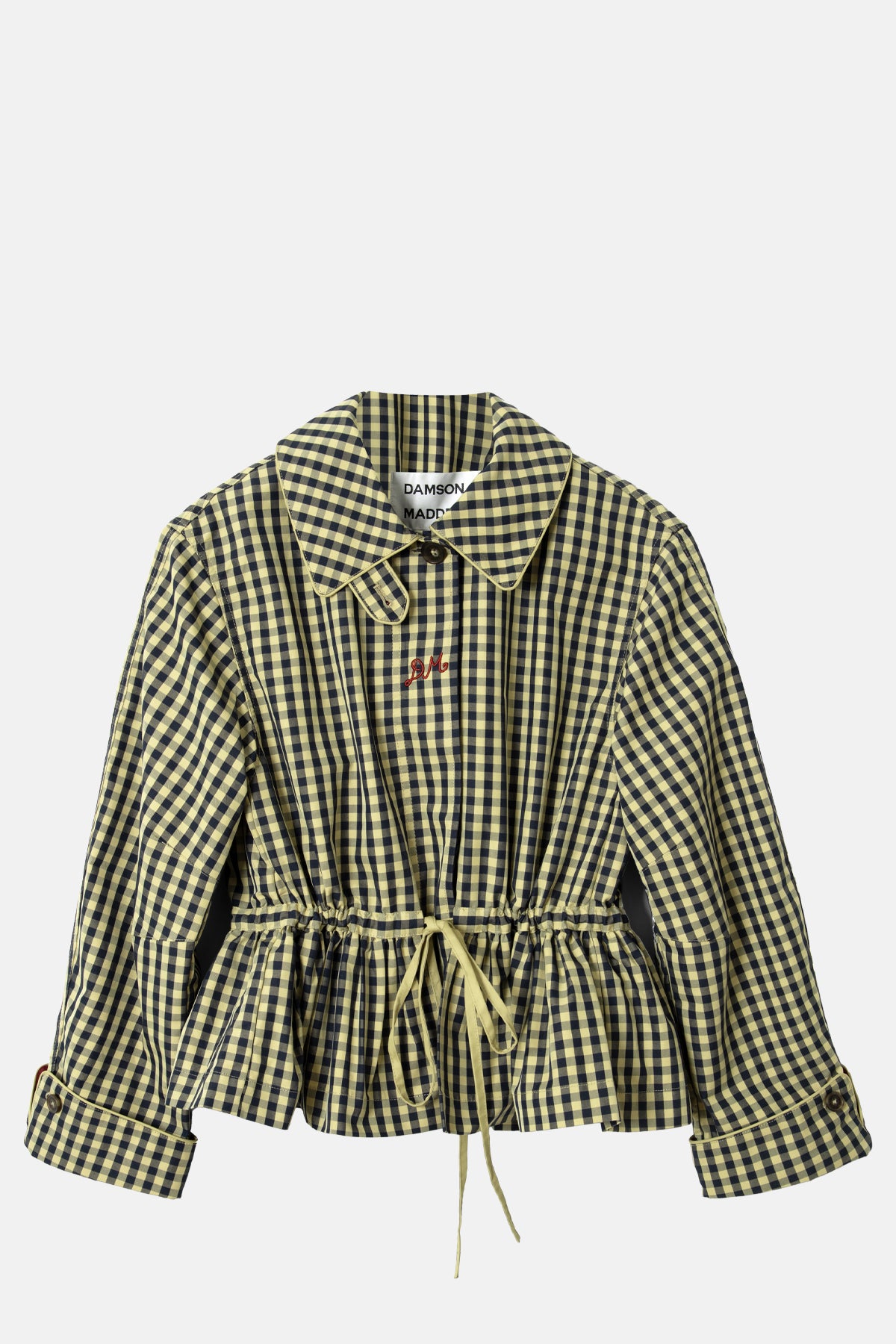 Damson Madder Myrtle Trench Coat Navy Gingham.