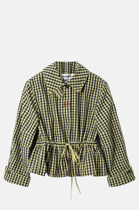 Myrtle Trench Coat Navy Gingham