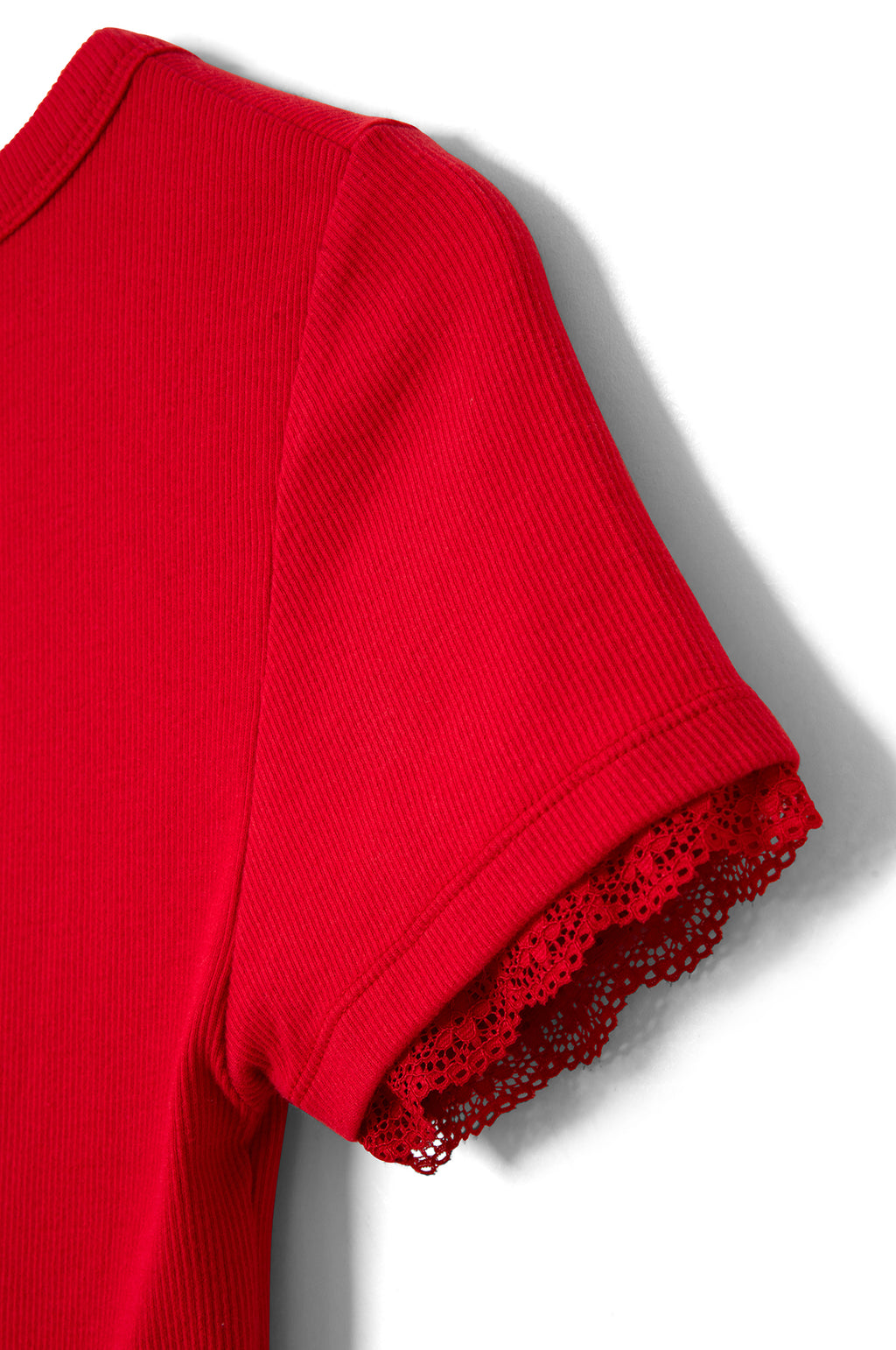 Paige V-Neck Tee Red