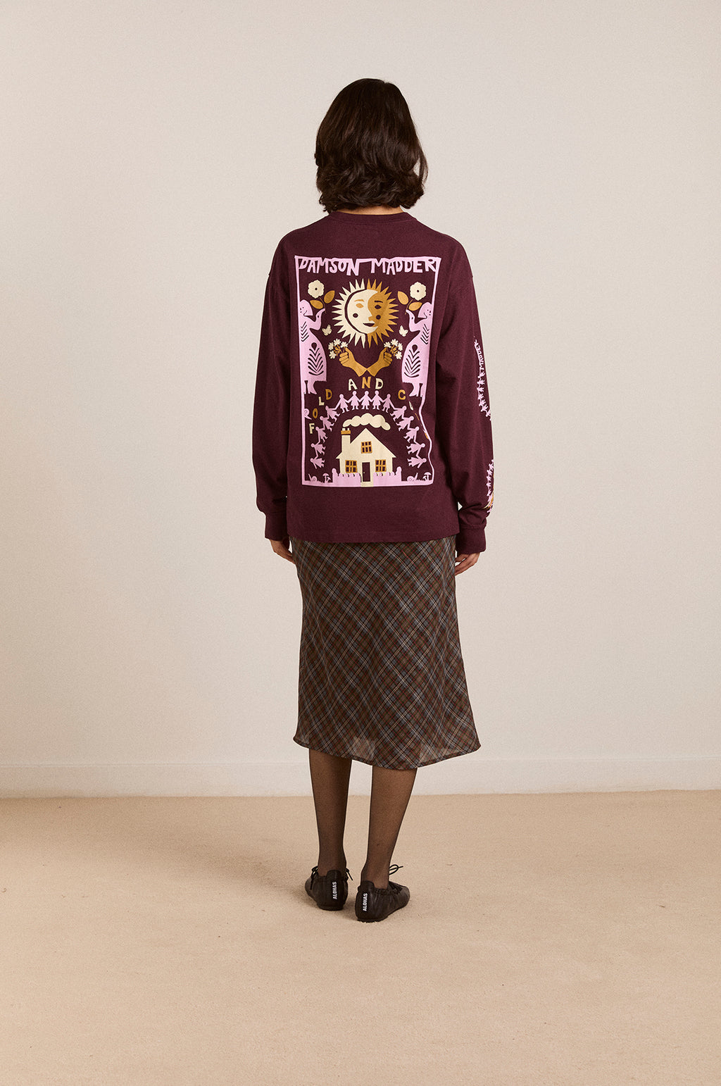 Paper Cut Gals LS Tee Fig