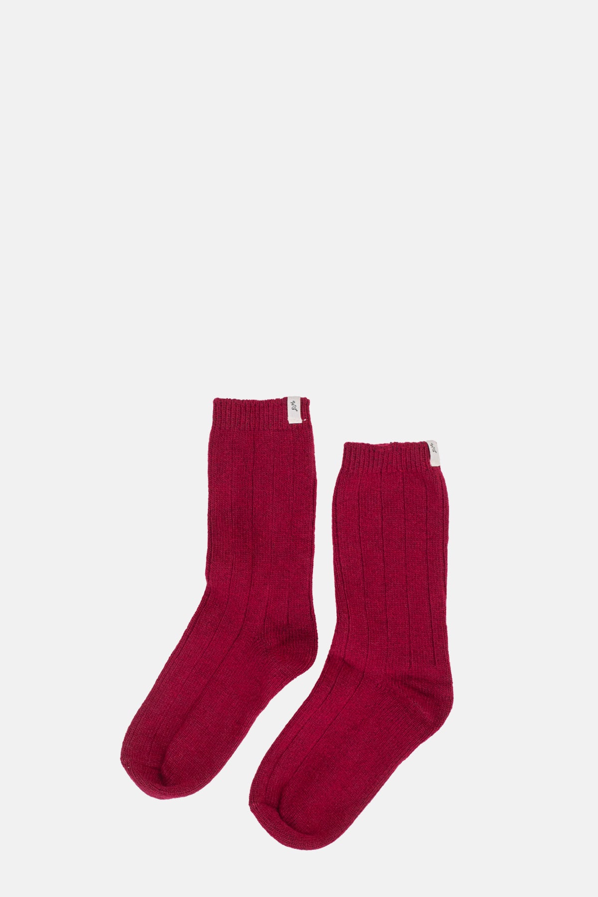 Damson Madder Ribbed Cosy Sock Burgundy.