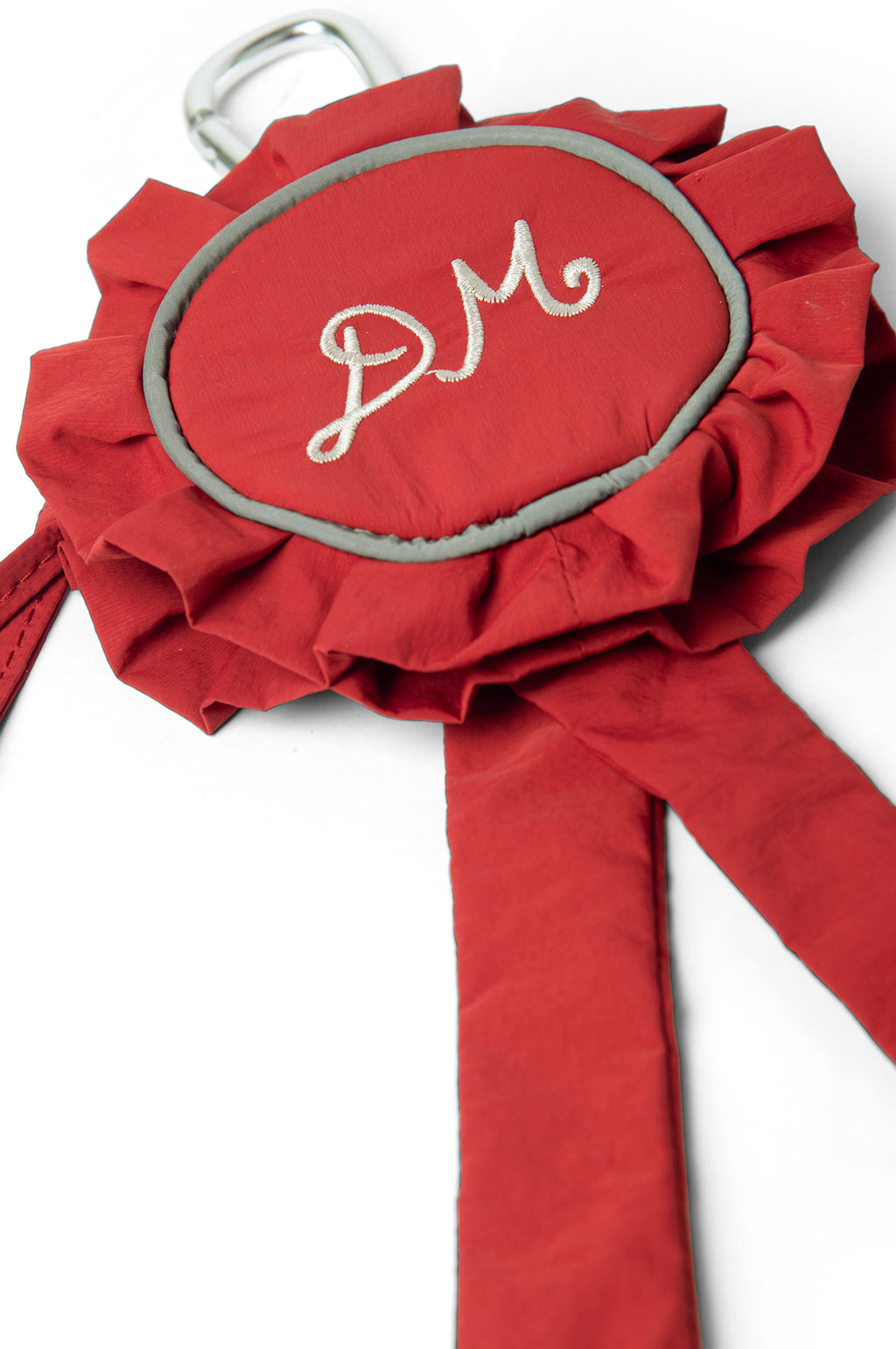 Rosette Pouch Bag Charm Purse Red