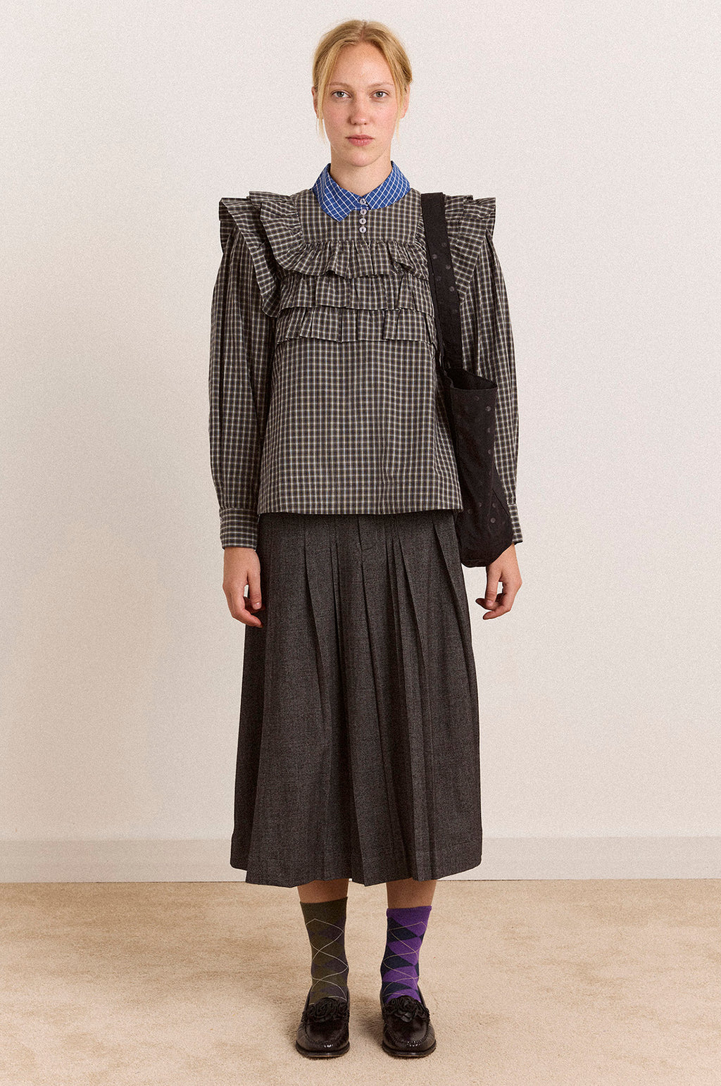 Shay Blouse Mini Check