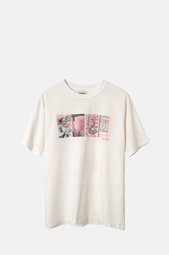 Slow Life Crossword Graphic Tee Ecru