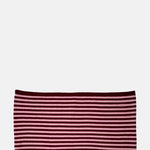 Damson Madder Snood Scarf Pink Red Stripe.