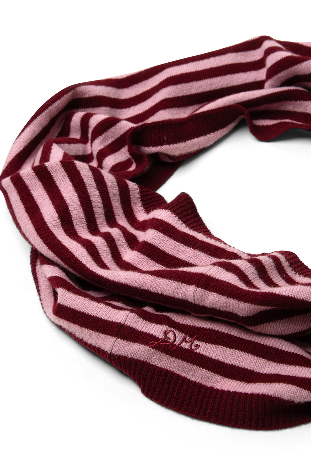 Snood Scarf Pink/Red Stripe