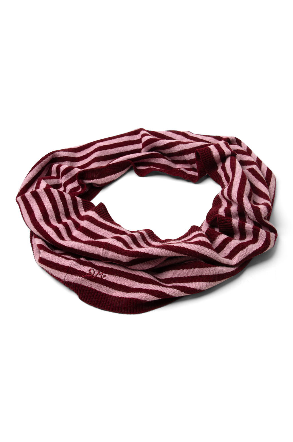 Snood Scarf Pink/Red Stripe