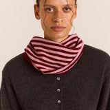Snood Scarf Pink/Red Stripe
