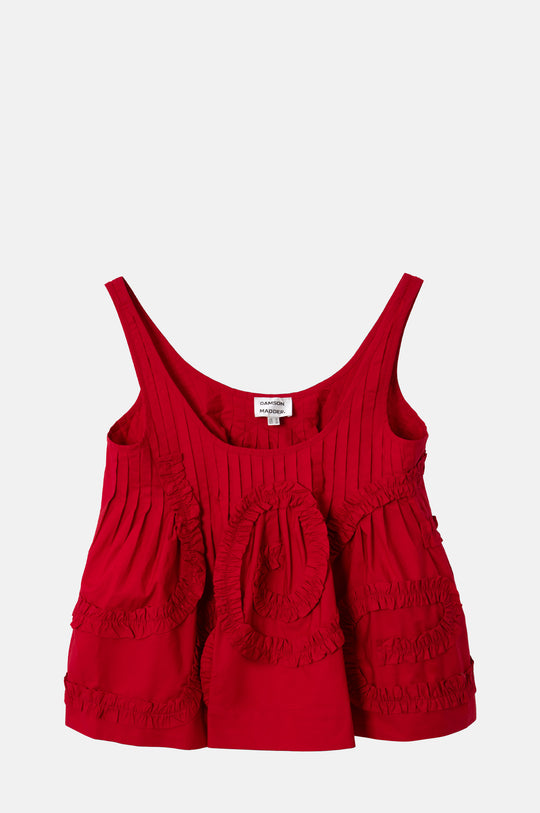 Stella Ruffle Cami Red
