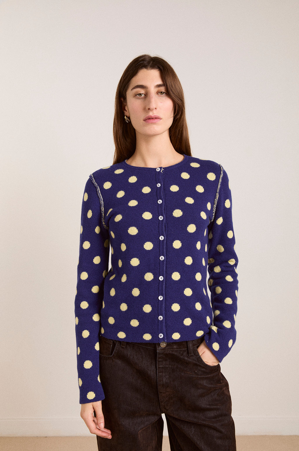 Tabitha Reversible Cardigan Navy/Butter