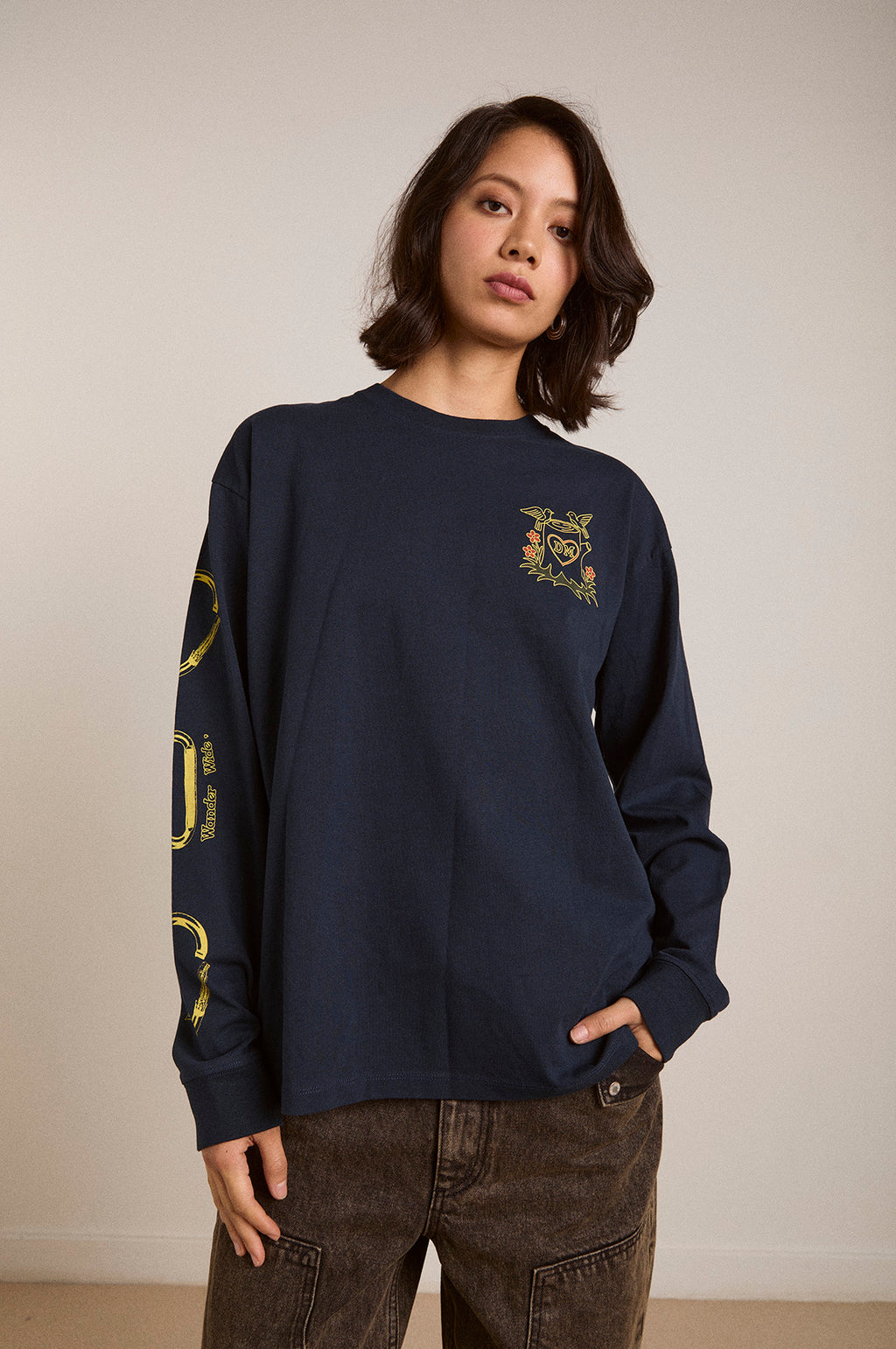 The Rambler Navy LS Tee