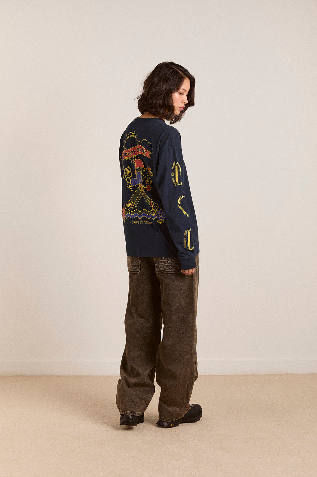 The Rambler Navy LS Tee