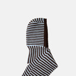 Damson Madder Tie Front Hood Blue Choc Stripe.