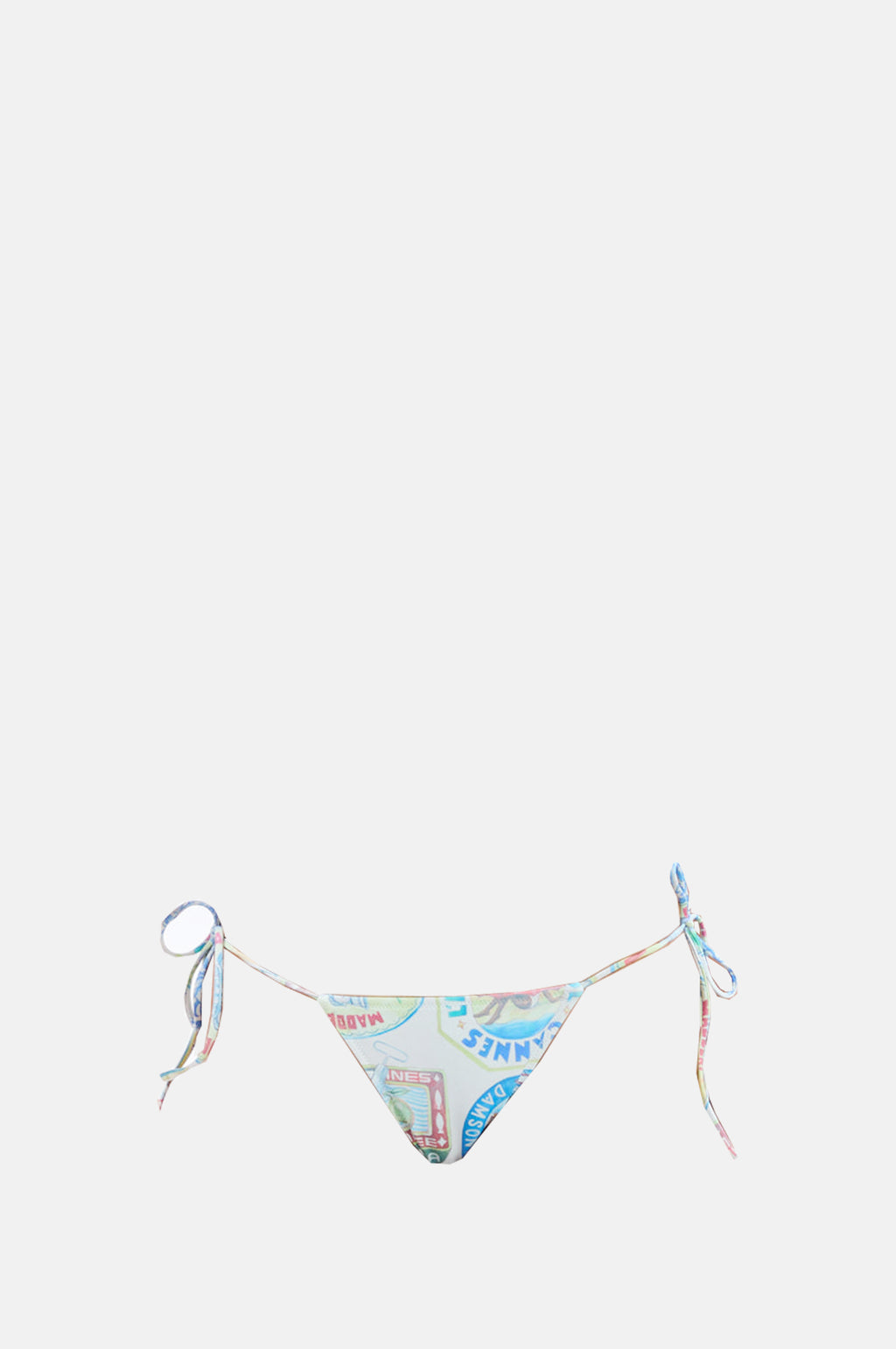 Damson Madder Tie Side Bikini Bottom Hotel Print.