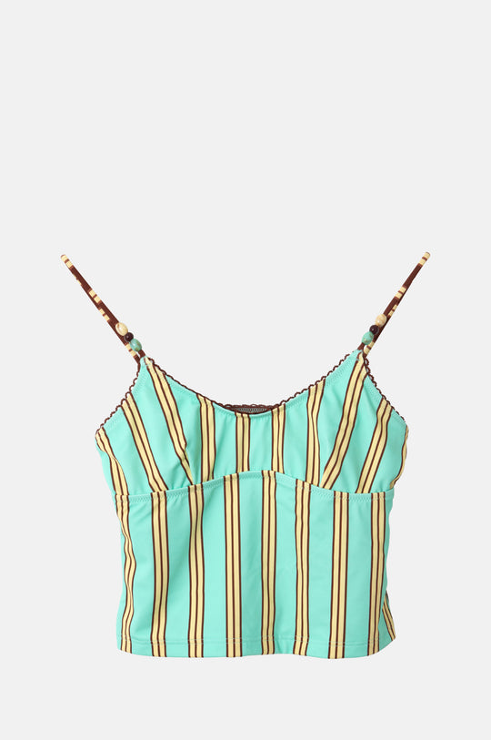Trudi Tankini Top Mint Stripe