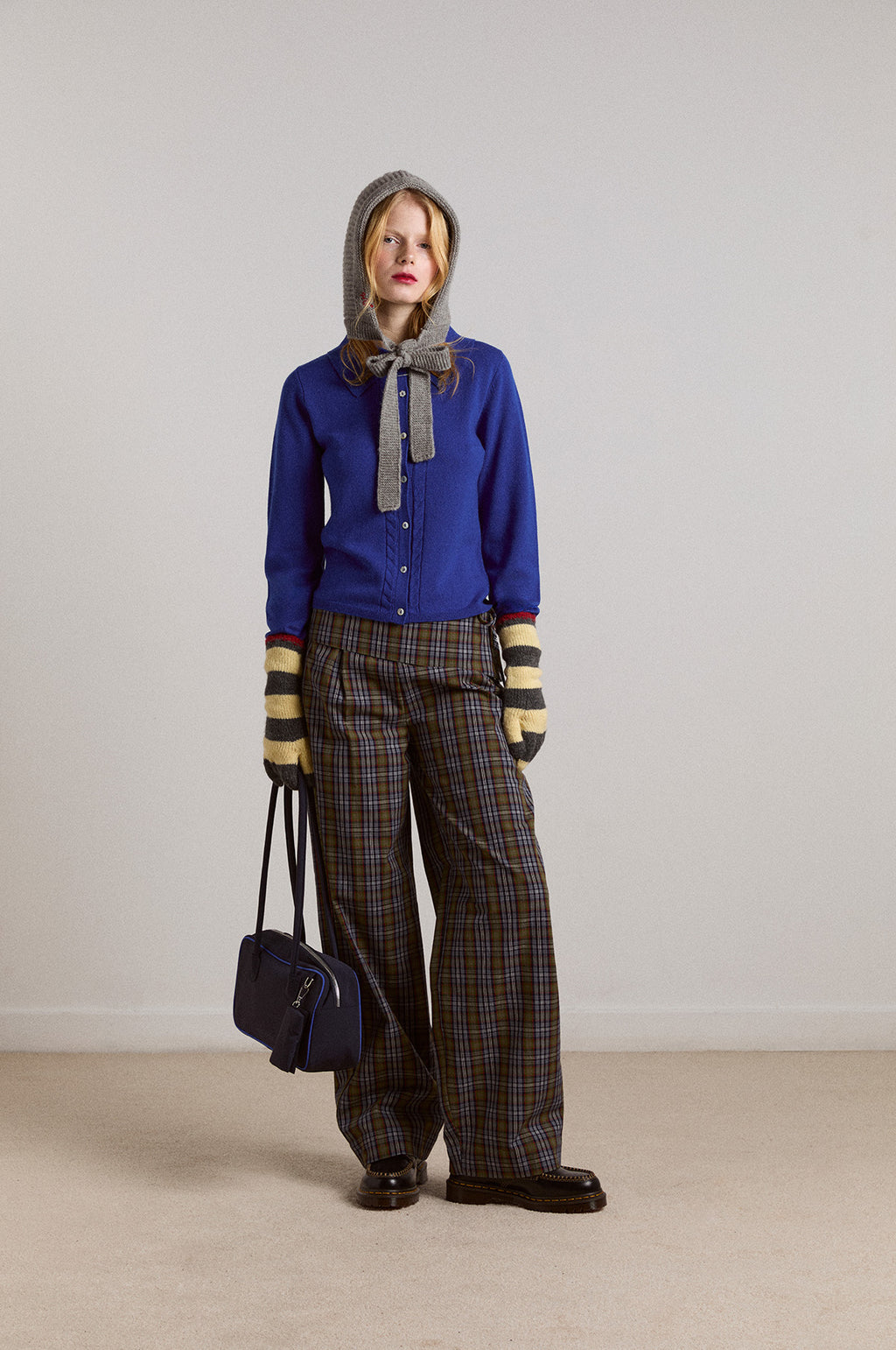 Voula Fine Gauge Cardigan Blue