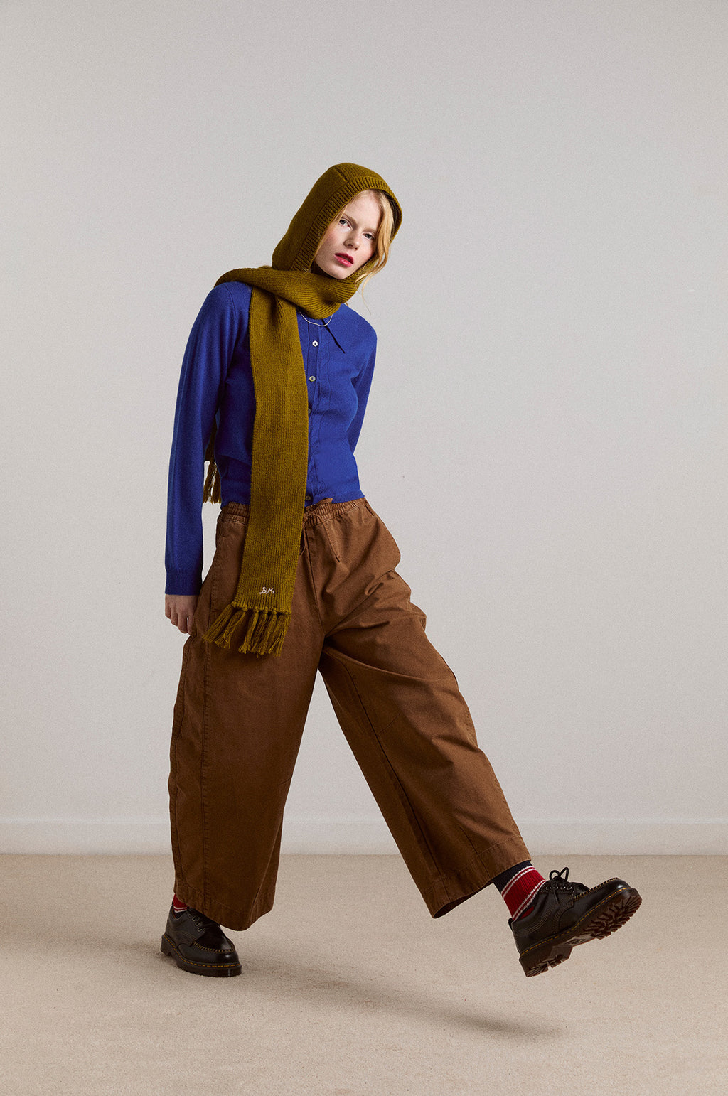 Voula Fine Gauge Cardigan Blue