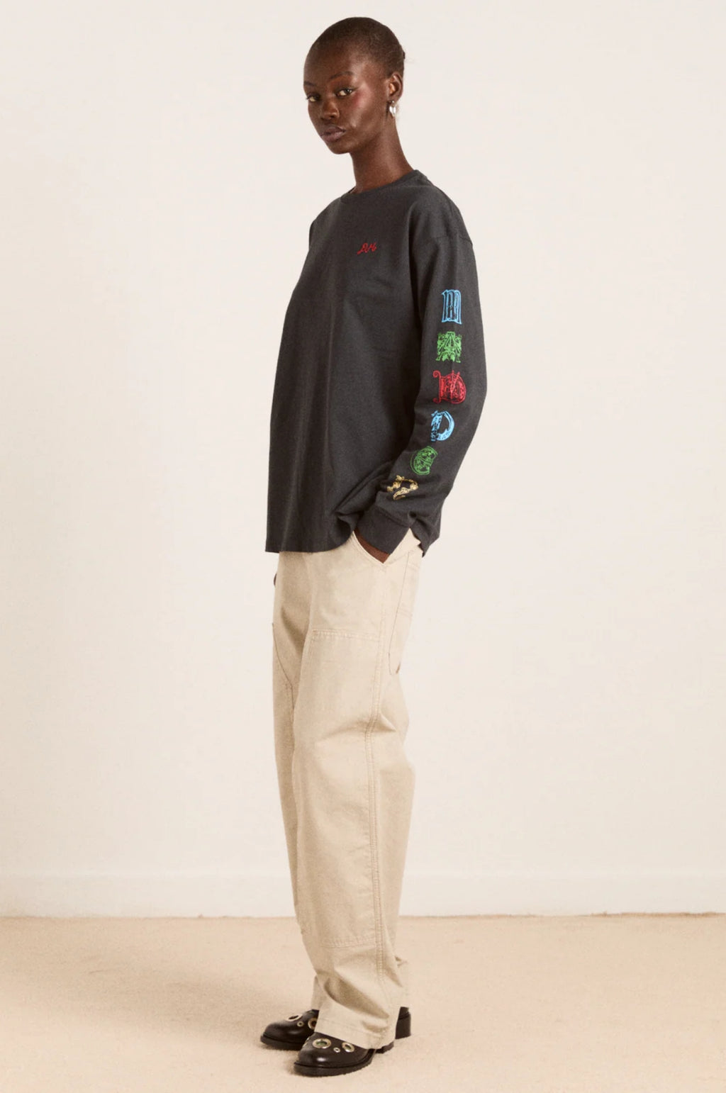 Winter Solstice LS Tee Charcoal