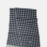 Damson Madder Wool Scarf Willow Gingham.